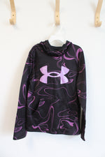 Under Armour Purple Swirl Black Hoodie | Youth M (10/12)