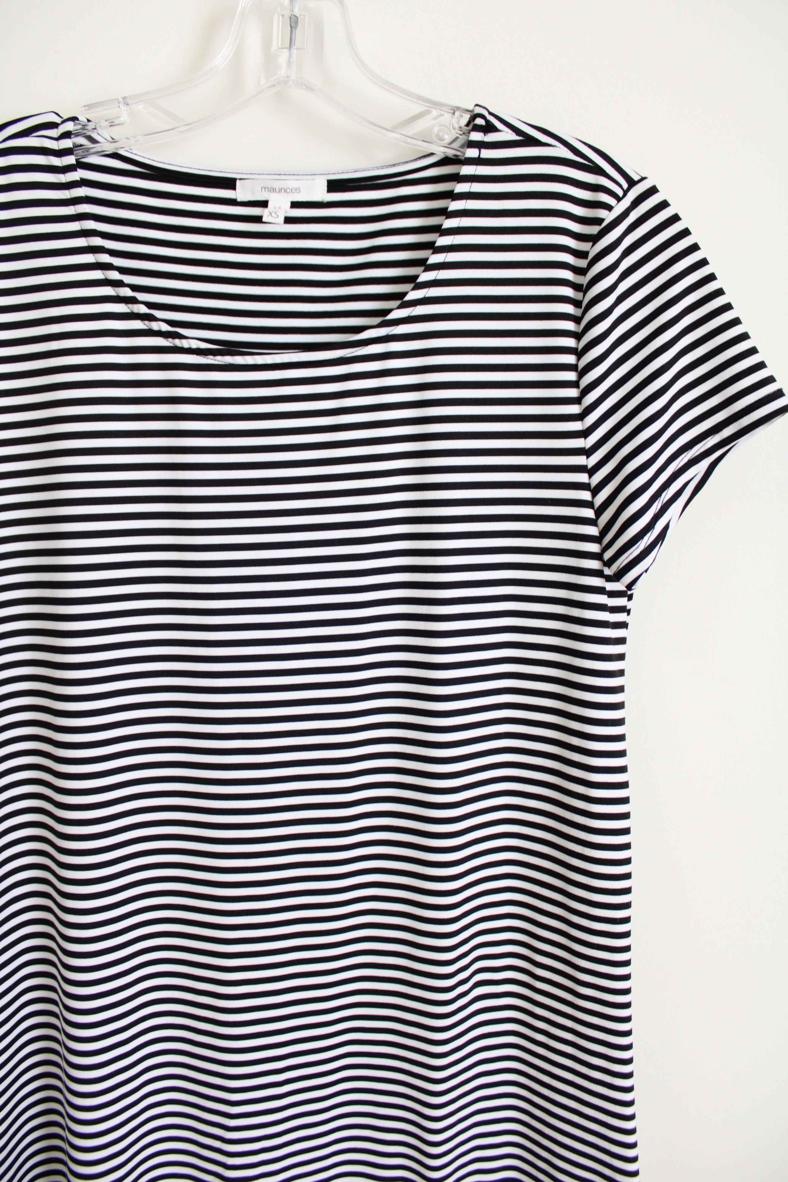 Maurices Black Striped Embroidered Bottom dress | XS