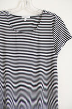 Maurices Black Striped Embroidered Bottom dress | XS