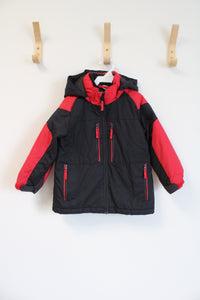 The Children's Place Black Red Winter Coat | 4T
