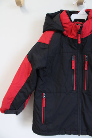 The Children's Place Black Red Winter Coat | 4T