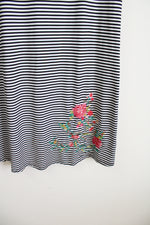 Maurices Black Striped Embroidered Bottom dress | XS