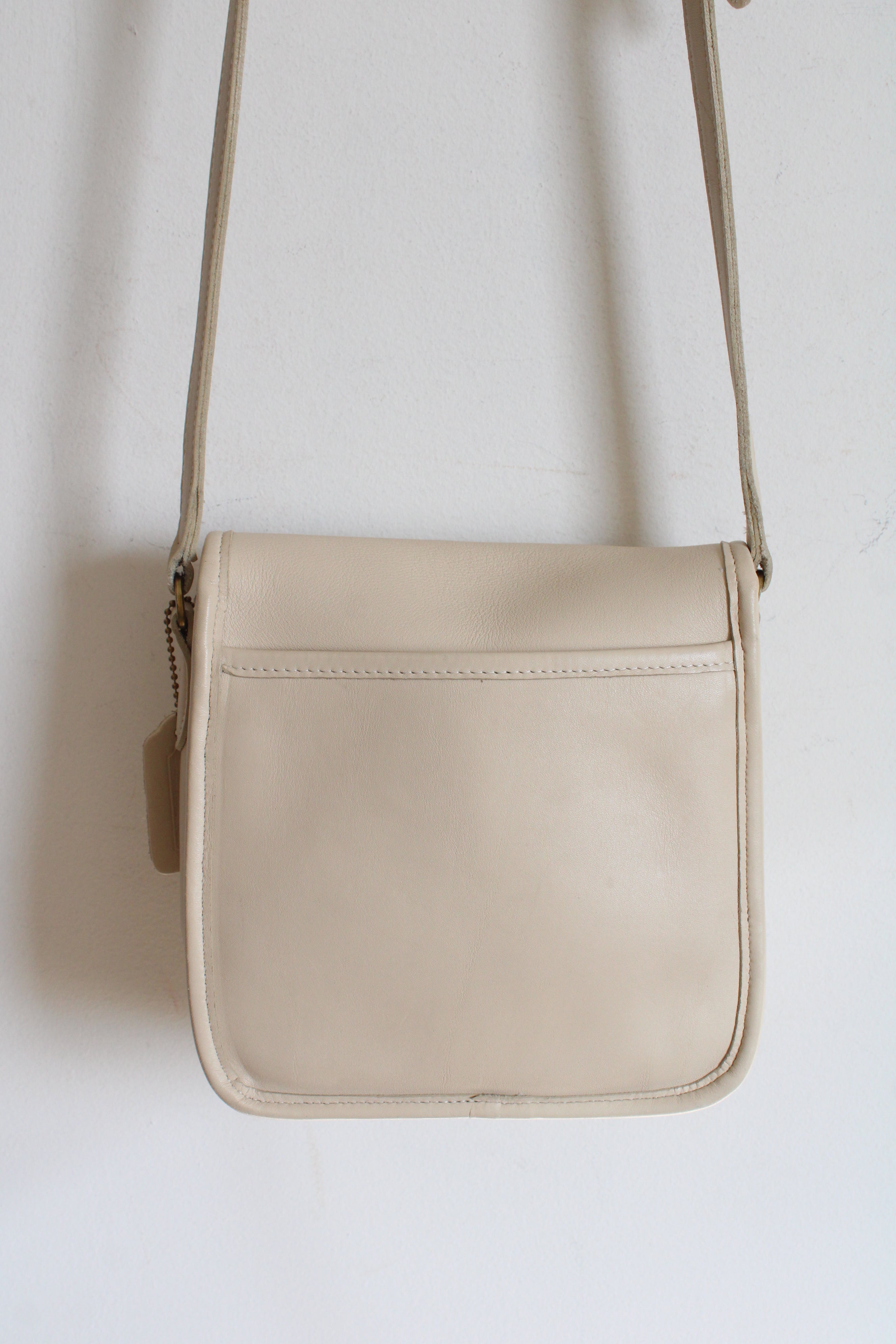 Coach Vintage Companion Flap 9076 Bone White Crossbody Purse