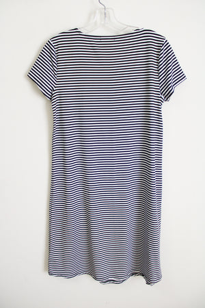 Maurices Black Striped Embroidered Bottom dress | XS