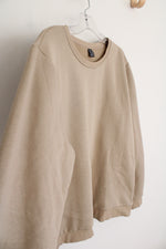 Tan Fleece Lined Crewneck Sweatshirt | XL