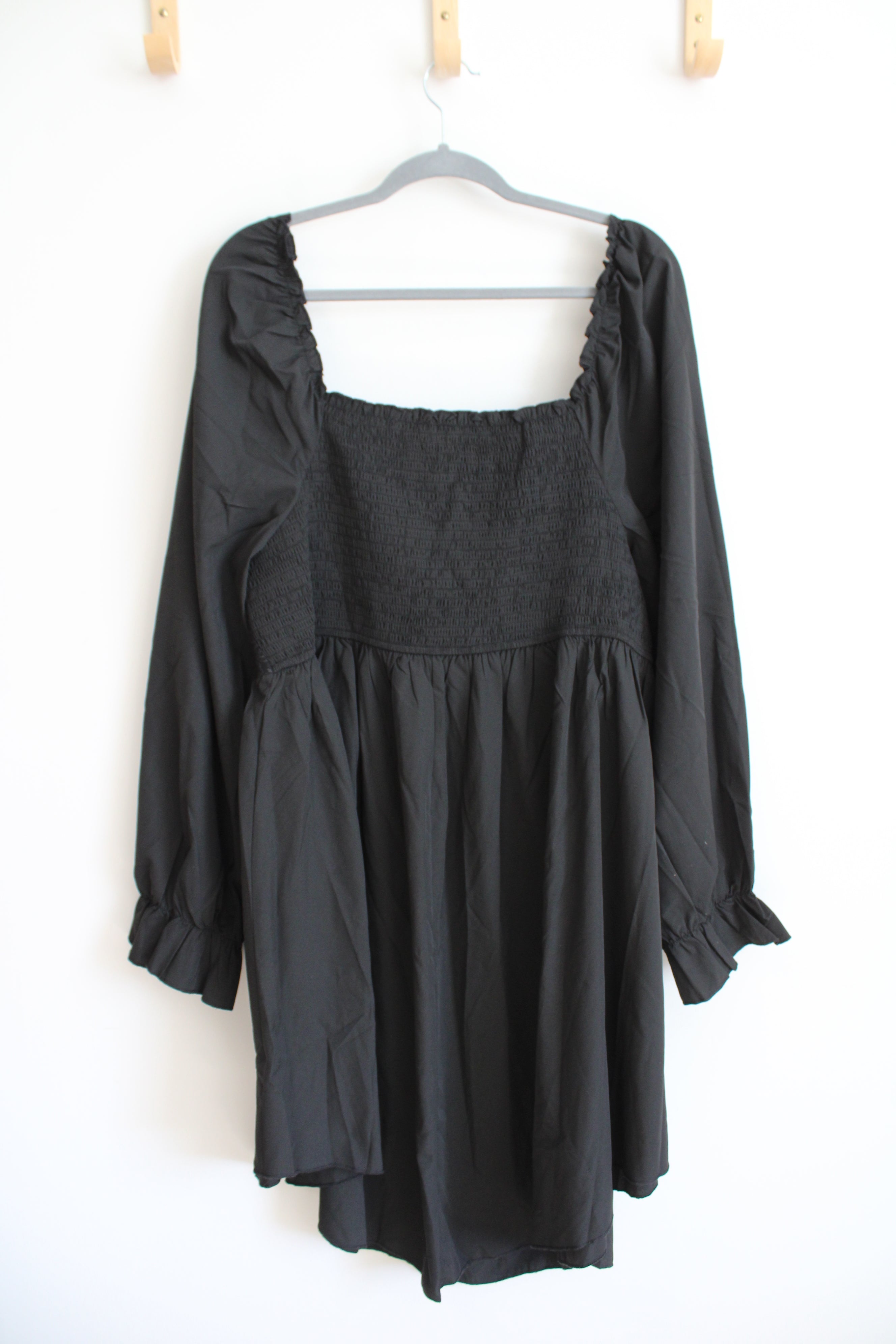 Shein Curve Black Lace Corset Tied Waist Long Sleeved Dress | 4XL Shein Curve Black Lace Corset Tied Waist Long Sleeved Dress | 4XL