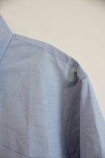 Land's End Blue Button Down Short-Sleeved Shirt | L