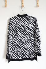 Jones New York Black and White Patterned Top | L