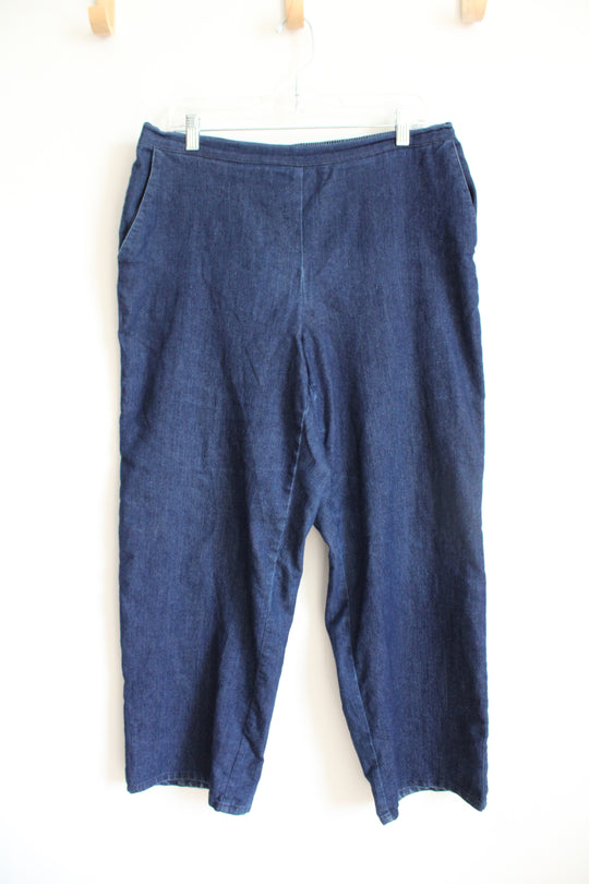 Alfred Dunner Dark Wash Denim Pants | 14 Petite