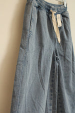 NEW AERIE Lightweight Denim Wide Leg Drawstring Pants | XS-S