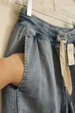 NEW AERIE Lightweight Denim Wide Leg Drawstring Pants | XS-S