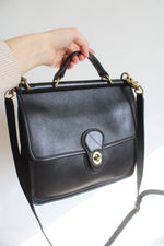 Coach Vintage Willis 9927 Black Leather Crossbody Bag