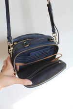 Dooney & Bourke Belvedere Ambler Navy Blue Pebble Grain Crossbody Bag