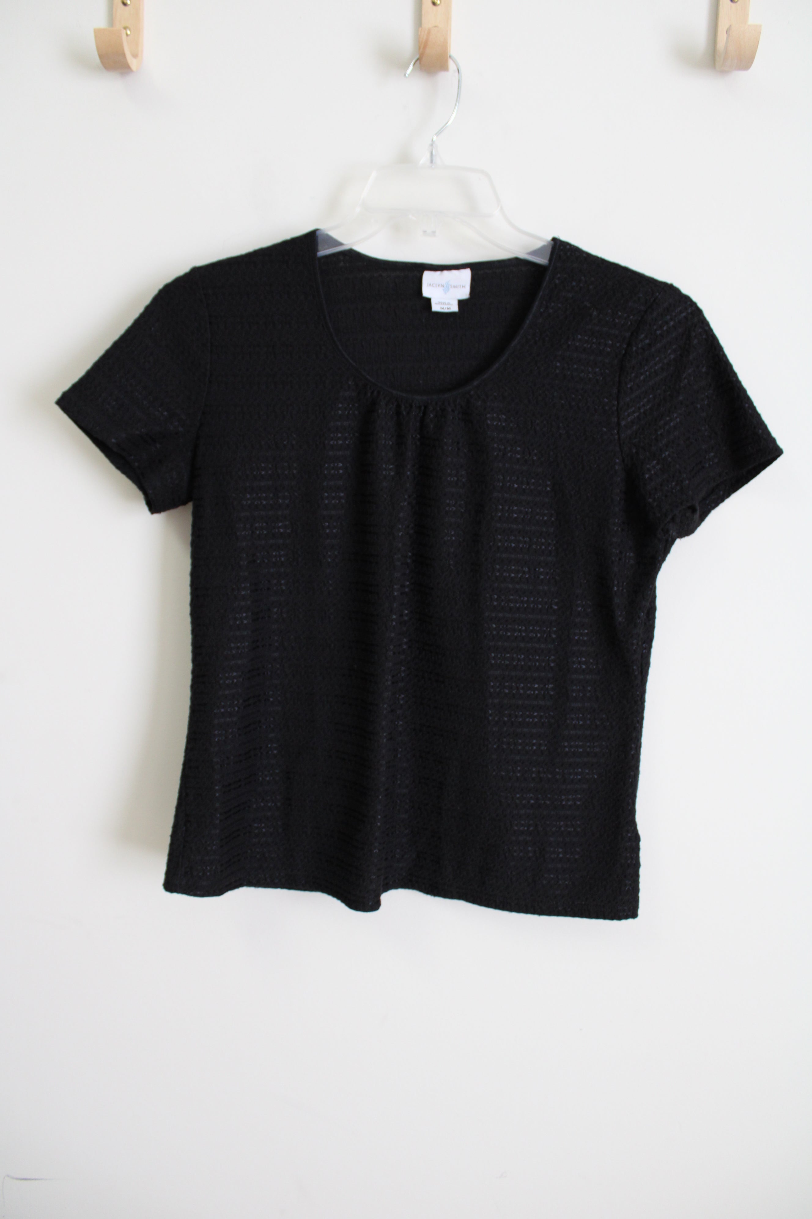 Jaclyn Smith Black Textured Shirt | M