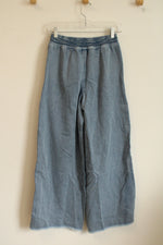 NEW AERIE Lightweight Denim Wide Leg Drawstring Pants | XS-S