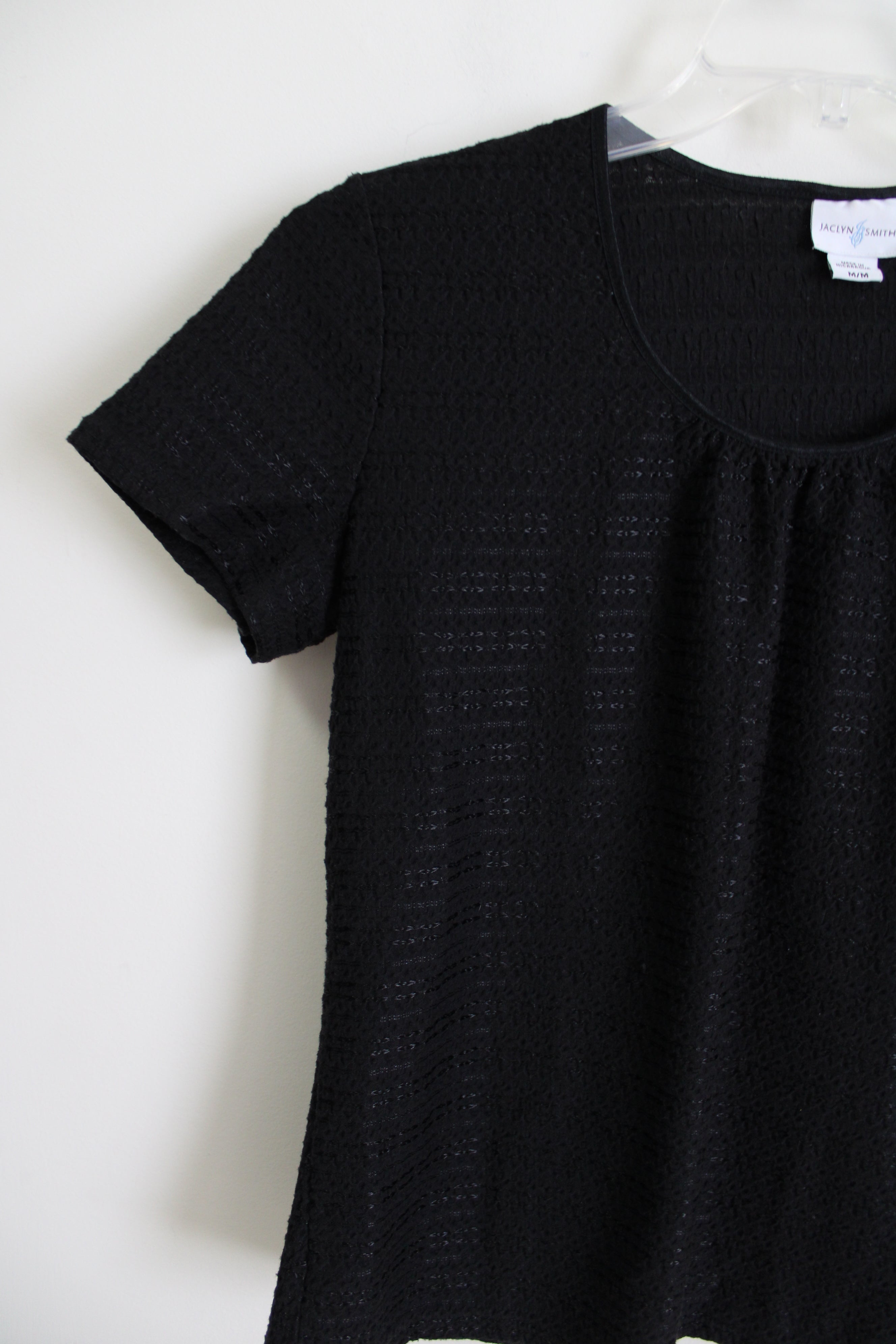 Jaclyn Smith Black Textured Shirt | M