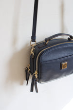 Dooney & Bourke Belvedere Ambler Navy Blue Pebble Grain Crossbody Bag