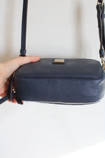 Dooney & Bourke Belvedere Ambler Navy Blue Pebble Grain Crossbody Bag