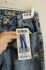 NEW Rewash Distressed Cuffed Straight Ankle Jeans | 5