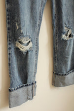 NEW Rewash Distressed Cuffed Straight Ankle Jeans | 5