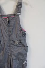 ZeroXposur Gray Fleece Lined Girls Snow Bib Pants | 10/12