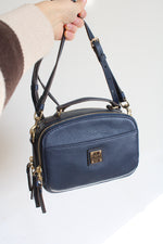 Dooney & Bourke Belvedere Ambler Navy Blue Pebble Grain Crossbody Bag