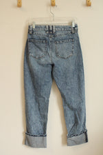 NEW Rewash Distressed Cuffed Straight Ankle Jeans | 5