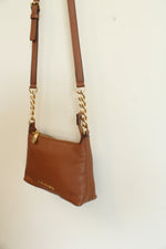 Michael Kors Brown Pebble Leather Crossbody Purse