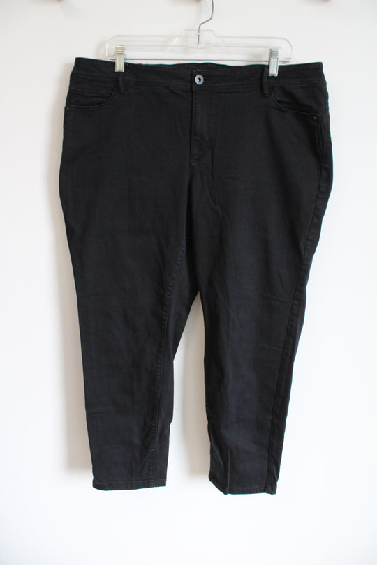 J.Jill Denim Authentic Fit Slim Ankle Black Jeans | 18 Petite