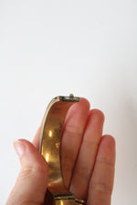 10K Gold Fill Art Deco Etched Bangle Bracelet