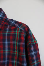 Chaps East Care Checkered Cotton Long-Sleeved Collared Shirt | XL