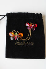 Joan Rivers Classic Collection Colorful Rhinestone Butterfly Pin