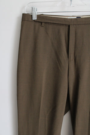 Gap Wool Blend Cropped Stretch Olive Green Trouser Pant | 6