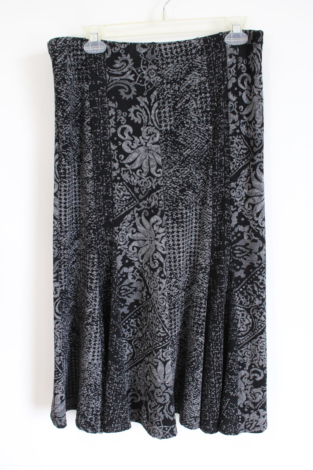 Coldwater Creek Black Gray Knit Skirt | M (10-12)