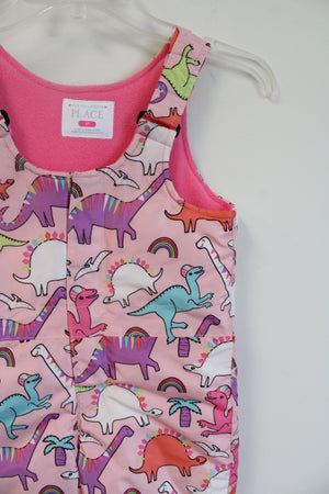 The Children's Place Pink Dinosaur Snow Bib Pants | 3T