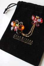 Joan Rivers Classic Collection Colorful Rhinestone Butterfly Pin