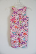 The Children's Place Pink Dinosaur Snow Bib Pants | 3T