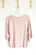 Old Navy Soft Pink Smocked Top | S