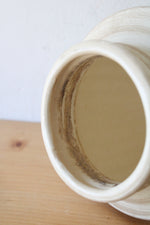 Haeger Vintage Ivory Tan Ribbed Vase
