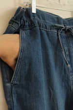 Universal Threads Wide Leg Denim Cotton Drawstring Pants with Pockets | 14