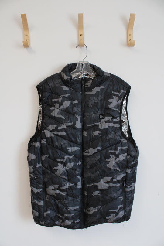 Unisex Camo Heated Vest W/ Charging USB | M