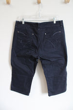 Gloria Vanderbilt The Perfect Fit Navy Blue Capris | 12 Petite