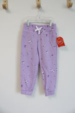 NEW Wonder Nation Purple Floral Jogger Pants | 4/5