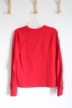 Champion Red Long Sleeved Tee | M