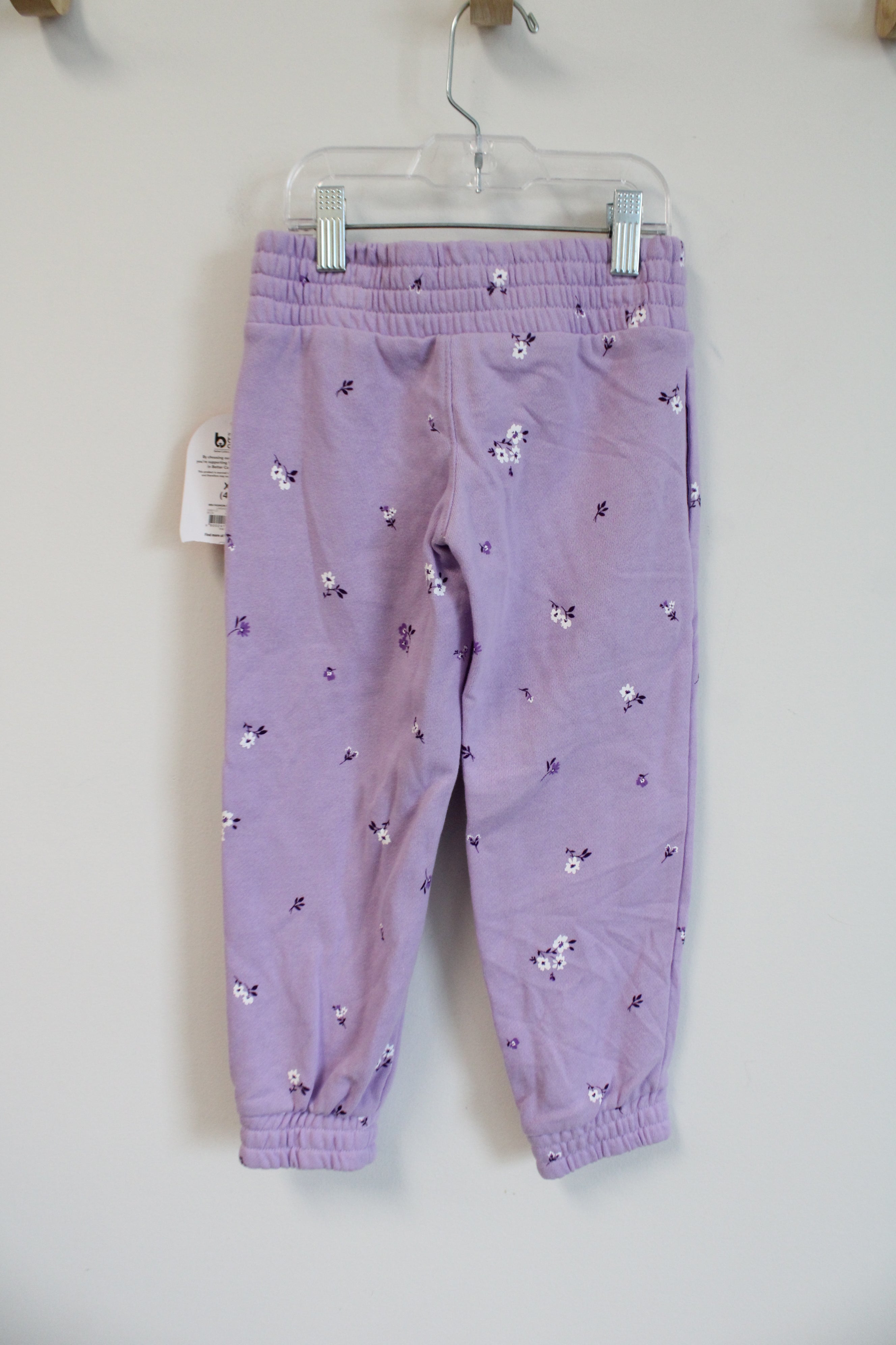 NEW Wonder Nation Purple Floral Jogger Pants | 4/5