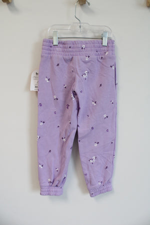 NEW Wonder Nation Purple Floral Jogger Pants | 4/5