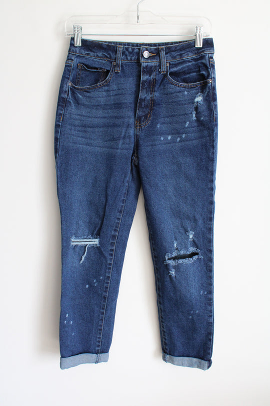 No Boundaries Slim Fit Distressed Cuff Jeans | 5