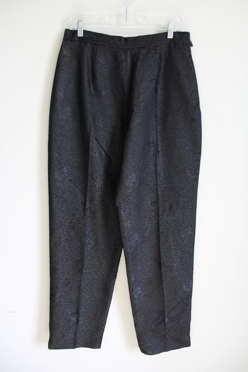 Rena Rowan Vintage Black Silk Blend Print Pant | 12
