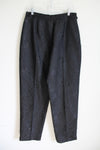 Rena Rowan Vintage Black Silk Blend Print Pant | 12