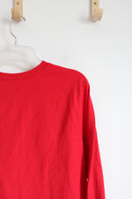 Champion Red Long Sleeved Tee | M